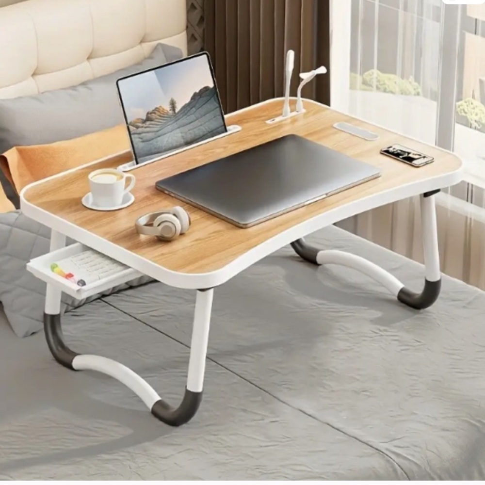 Ultra Large Multi Functional Laptop Bed Table With Charging Ports